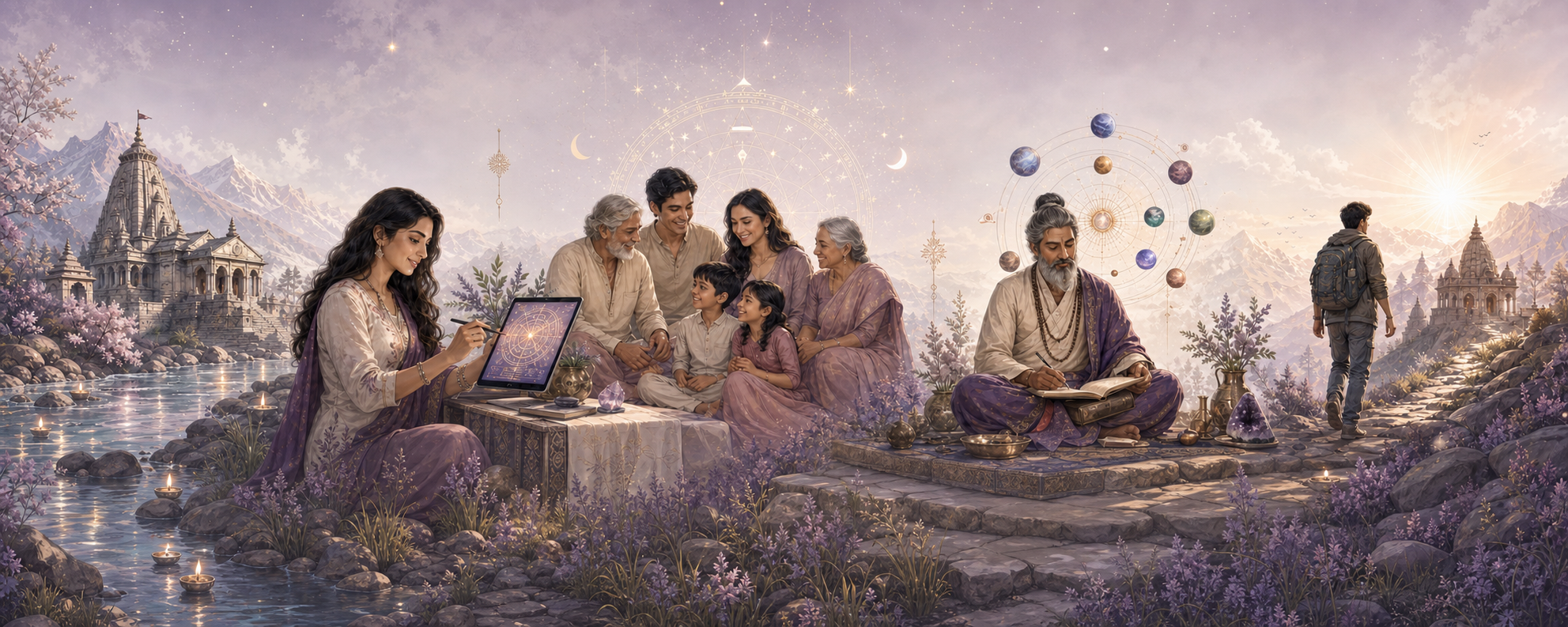 A GrahaSphere journey through temples, family life, astrology, and Himalayan reflection